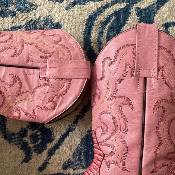 Vintage Western Pink Leather Cowboy Boot Size 6 - Picture 5 of 7